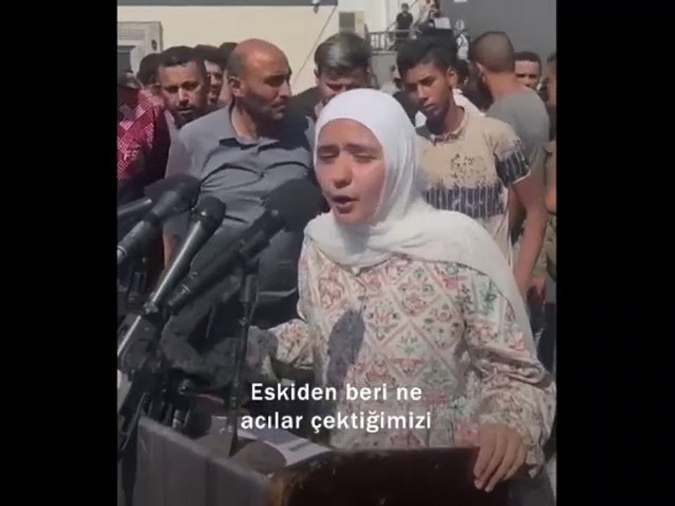 Filistin çocuk gözyaşları içinde dünyaya seslendi: Su ve yemek istiyorum