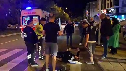 Alkollü sürücü 3 aracı biçerek, beton büze çarptı