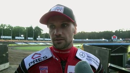 Mateusz Szczepaniak z Abramczyk Polonii po meczu w Poznaniu