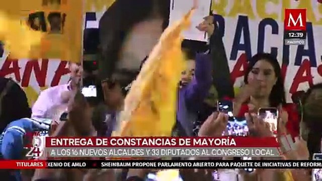 En CdMx, entregan constancias de mayoría a 16 nuevos alcaldes y 33 diputados locales