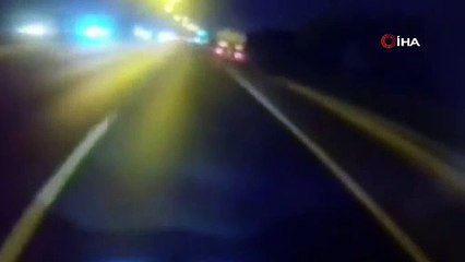 Burası ABD değil İstanbul. TIR'ın devrilmesi Kask kamerasında