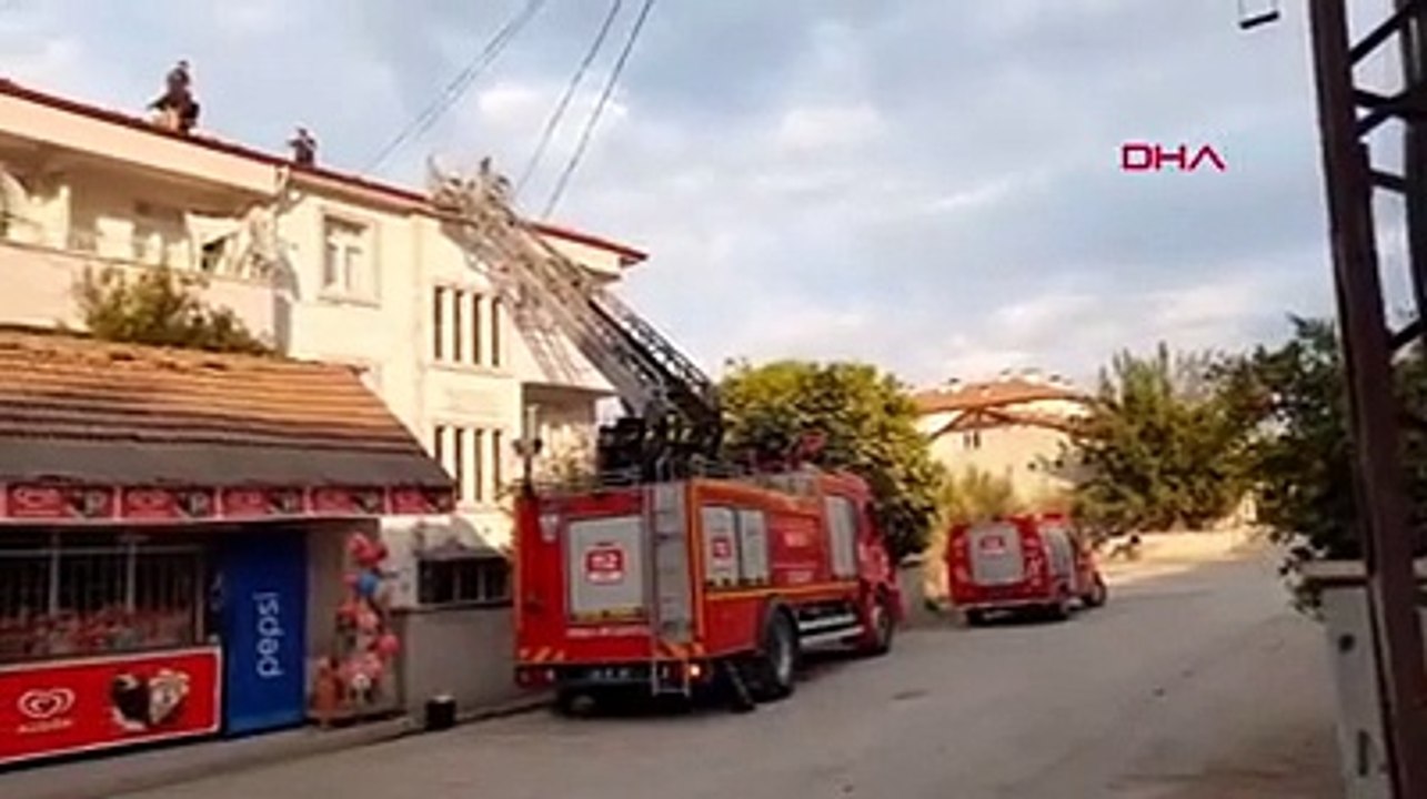 Baca deliğine düşen yavru kedinin yardımına itfaiye koştu