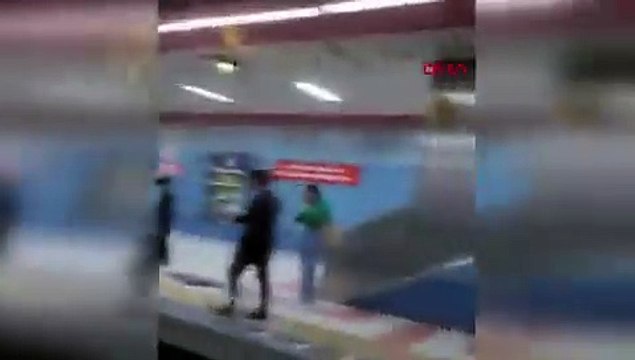 Ankara'da metro beklerken bayılan kadın raylara düştü. Ölümden kıl payı kurtuldu