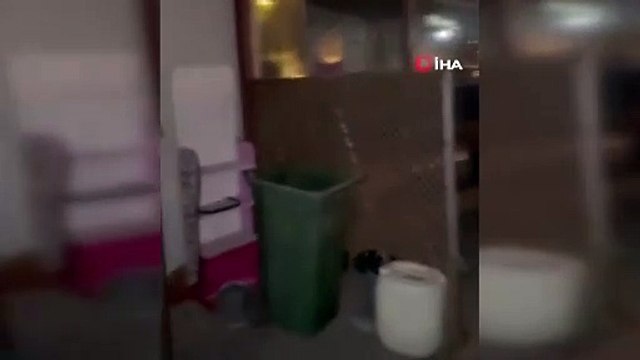 Kafede açık unutulan fritöz yangına sebep oldu