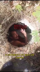 Esenyurt'ta kaçak göçmen rögarın içine ev yapmış