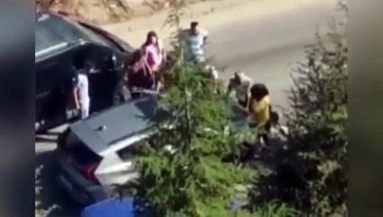 Tartıştığı erkeği önce tartakladı sonra aracıyla metrelerce sürükledi