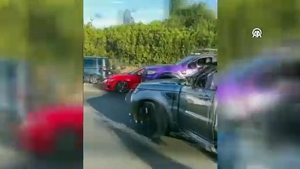 Yol kapatıp drift attılar. Savcılık gözaltı talimatı verdi