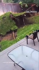 Fırtınada yer yarıldı havaya kalktı. Korkutan gelişmelere bir de bu eklendi