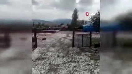 Yaz ayında 2 köyü dolu vurdu