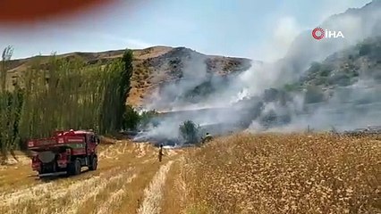 Çorum'da anız yangını