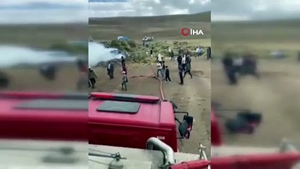 Erzurum’da 12 bin balya ot kül oldu