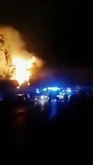 Romanya'daki doğal gaz sahası patlamasından yeni görüntü