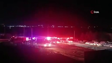 Asfalt eritme tankı infilak etti. Yaralı kaçtı