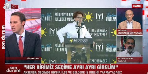 A Haber Akşener'in açıklamalarını canlı olarak yayınladı. Hayırdır İnşallah