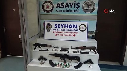 Adana’daki operasyonda evden cephanelik çıktı