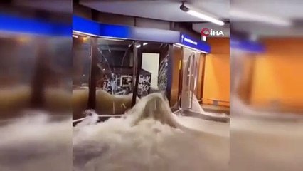 Frankfurt Havalimanı'nı su bastı