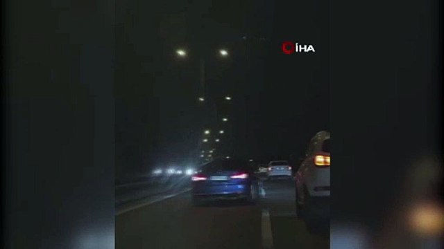 Makas atarak ilerleyen trafik magandası yakalandı