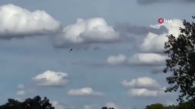 ABD’deki uçuş gösterisinde facianın eşiğinden dönüldü. Uçak Apartmanın Otoparkına Düştü