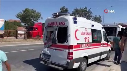 Beton mikseri yolcu otobüsü ve ambulansa çarptı: 14 yaralı