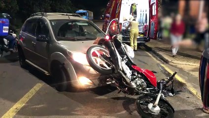 Motociclista fica ferido em acidente no Universitário