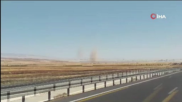 Mardin'de oluşan hortum cep telefonu kamerasına yansıdı