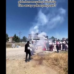 Kız isteme töreninde yangın çıkardılar