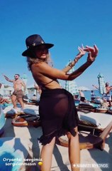 Tuvana Türkay'dan bikinili oryantal şov! Sosyal medyayı salladı