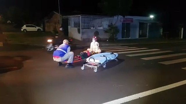 Idoso é socorrido após cair de bicicleta na Rua Xavantes