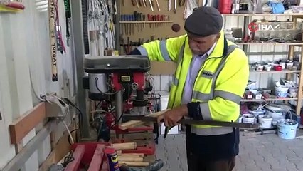 Hurda demirlerden bisiklet fiyatına araba yaptı