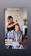 Kansere yakalanan Tanyeli ''Bugün yeniden başlıyoruz'' diyerek saçlarını kazıttı