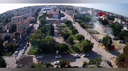 Silivri'de park halindeki otomobili kundakladı