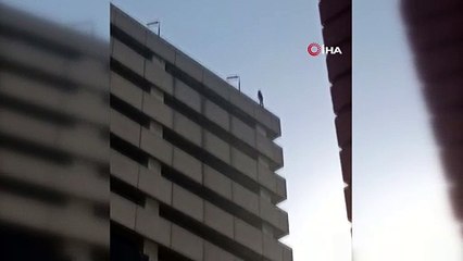 33 katlı binadan kendini boşluğa bıraktı. Mucize gerçekleşti