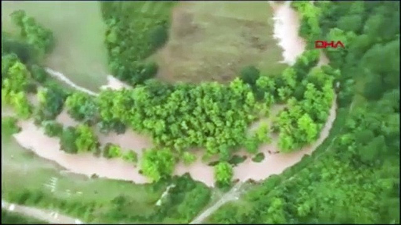 Şiddetli fırtına ve yağmur yüzünden dereler taştı, Şile-Ağva sular altında