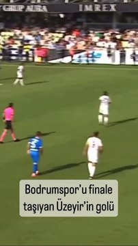 Üzeyir Ergün'ün füzesi Bodrumspor'u finale taşıdı. Gol sosyal medyada gündem oldu