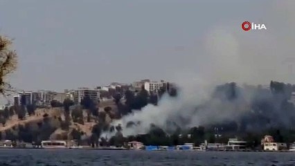 Otluk alan yangın duman şehri kapladı