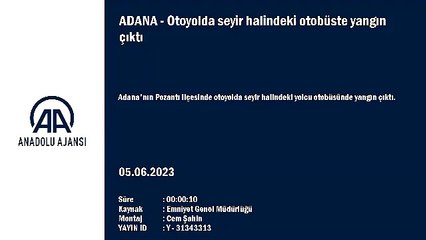Otoyolda seyir halindeki otobüste yangın çıktı