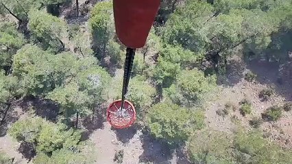 Muğla'da orman yangını. Rüzgar nedeniyle yayılan ateşler yarım hektarı kül etti