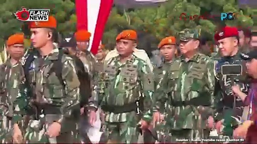 Momen Menhan Prabowo Diangkat sebagai Warga Kehormatan Komando Pasukan Gerak Cepat