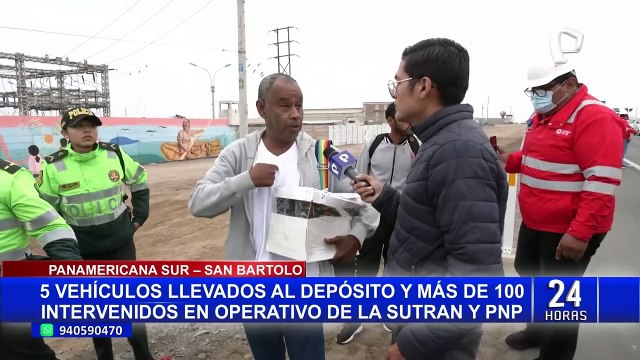 San Bartolo: 5 vehículos colectivos fueron llevados al depósito en operativo contra la informalidad