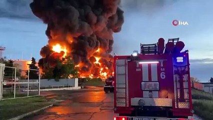 Kırım’daki petrol depolama tesisinde yangın