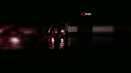 Baraj kapakları açıldı 9 kişi mahsur kaldı