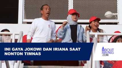 INTIP GAYA JOKOWI DAN IRIANA SAAT NONTON TIMNAS INDONESIA VS IRAK DI KUALIFIKASI PIALA DUNIA
