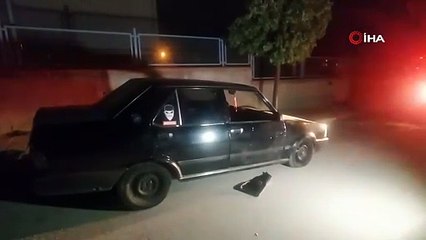 Seyir halindeki araca kurşun yağmuru