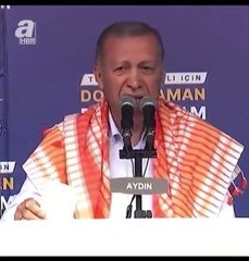 Erdoğan CHP'nin yapmadığı mitinge katılanların sayısını açıkladı