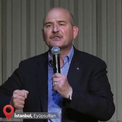 Süleyman Soylu konuşurken kendinden geçti. Videonun sonundaki gözlerine dikkat