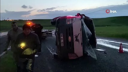 Diyarbakır’da yolcu minibüsü devrildi: 1’i ağır 9 yaralı