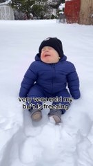 Cute baby complaining to mom