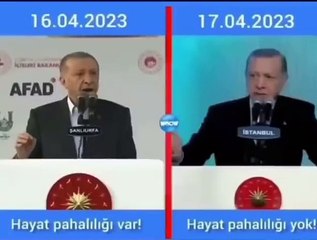 Erdoğan kendini yalanladı. 24 saat içinde hayat pahalılığı için 2 farklı açıklama yaptı