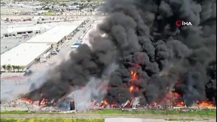 Geri dönüşüm tesisinde yangın çıktı. 59’u çocuk 337 kişi tahliye edildi