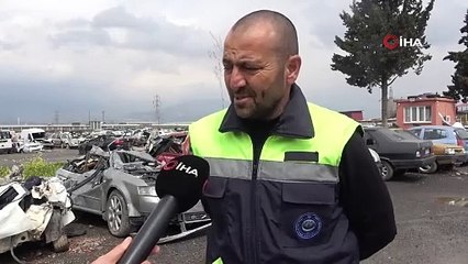 Kahramanmaraş’ta araba mezarlığı felaketin boyutunu gözler önüne seriyor